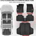 YITAMOTOR Floor Mats & Trunk Mat Fit for Honda Accord 2026 2025 2024 2023 (Gasoline & Hybrid), All Weather TPE Floor Liner Custom Fit for Accord Accessories, 1st, 2nd Row and Cargo Liners, Black