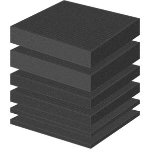 6 Pcs Pick and Pluck Foam 16" L x 12" W Packing Pick Apart Foam Inserts for Case Pre-Cubed High Density for Case Tool Camera