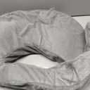My Brest Friend Nursing Pillow - Deluxe - Enhanced Comfort w/ Slipcover - Ergonomic Breastfeeding Pillow For Ultimate Support For Mom & Baby - Adjustable Pillow W/ Handy Side Pocket, Evening Grey