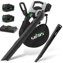 SOYUS 40V Cordless Leaf Blower, Leaf Vacuum, Mulcher with 2x4.0Ah Batteries and Faster Charger