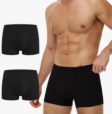 Battewa Cotton Incontinence Underwear for Men Light Protective Boxer Brief Leak Proof Underwear for Bladder Leakage 50ml XL