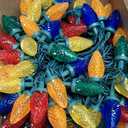 C9 LED Christmas Lights Outdoor, 97ft 150 LED Waterproof Strawberry Christmas Decorations String Lights, Plug in Vintage Christmas Tree Lights for Outside, Roof, Patio, Wedding, Party, Multicolor