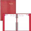 Brownline 2025 CoilPro Daily/Monthly Planner, Untimed Journal, 12 Months, January to December, Twin-Wire Binding, 8.25" x 5.75", Bright Red (CB389C.RED-25)