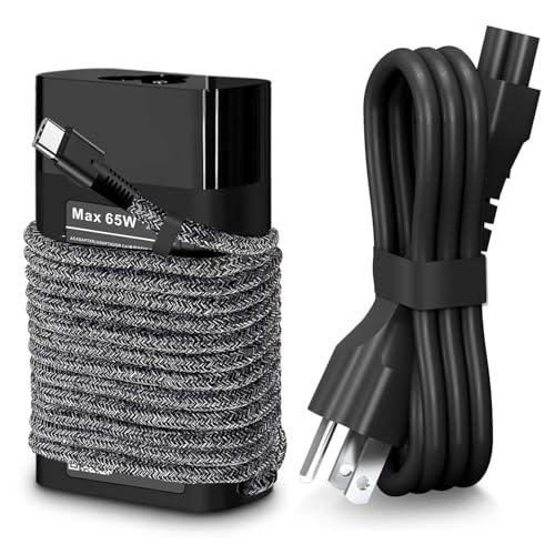 Slim 65W Watt USB Type C Laptop Charger Compatible with HP OmniBook 5 7 X Flip 16" 14" 17.3 inch AI PC, Zbook ProBook Elite Pavilion AC Adapter Power Cord Supply