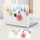 Compatible with MacBook Air 15 inch Case 2023-2026 M4 A3241 M3 A3114 M2 A2941, Plastic Print Laptop Hard Shell Cases & Keyboard Cover for Mac Air 15 Laptop Pattern, Bulb Colorful