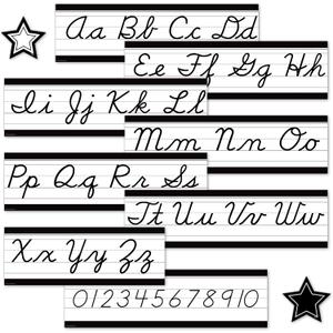 Teacher Created Resources Black and White Cursive Mini Bulletin Board (TCR6983)