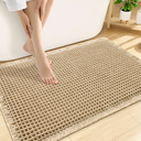 Smiry Waffle Bath Mat 30X20, Extra Soft Absorbent Bathroom Rugs, Brown | Non Slip Machine Washable Quick Dry Bath Rugs for Bathroom Floor, Tub, ShowerBrown