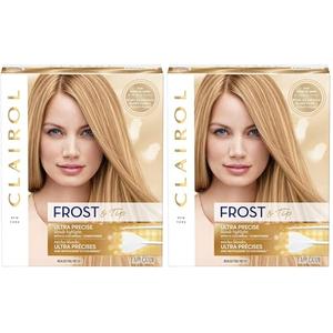Clairol Nice'n Easy Frost & Tip Original Hair Dye, Light Blonde to Medium Brown Hair Color, Pack of 2