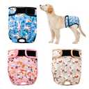 ZINGTERRA 3Pack Reusable Diapers for Female Dog, Washable Diaper for Doggie,Highly Absorbent Dog Diaper,Adjustable Leakproof Puppy Diapers Skirt for Heat,Incontinence,Period Doggy Nappies, XXL