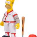 The Simpsons 5" Action Figure Baseball Homer with Bat and Removable Helmet Accessories Collectible Figure from Jakks Pacific's Wave #3 Officially Licensed