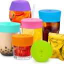 Drink Protection Cover | 100% Silicone and Reusable, Perfect for Parties, Bars or Clubs, Fits All Cup Sizes | Stop Worrying About Beverage Safety (6 Colors)