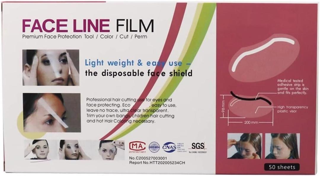 Disposables Face Shield for Haircut Hair Coloring Hairspray and Eyelash Extensions Eyebrow Eyelid Surgeries