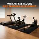 THAILE Exercise Bike Mat, Compatible with Peloton Bikes, 63"x30", Bike Trainer Mats, Mat for Indoor Stationary Spin Bikes Treadmill Walking Pad on Hardwood Floor Carpet Protector