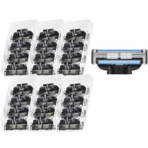 24 Pcs Razor Blade Refills for Men,Compatible with Ma-ch 3 Razor Blades Refill Disposable Blade Manual Beard Trimmer Safety Replacement Shaver Heads Set