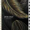 3 x Ymumuda 2026 Monthly Planner - 2 Year Monthly Planner, JAN.2026 to DEC.2027, 8.5" x 11", Large Calendar with Spiral Bound, 24 Coated Tabs,24 Months Perfect for School & Office Schedule, Golden Leaves