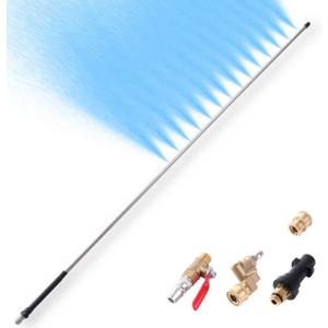 40 in Radiator Cleaning Wand,5000 PSI Max Stainless Steel Slim Extension with 14 Linear Outlets - Protect Radiator Fins & Prevent Engine Overheating for Car, Truck, RV, AC