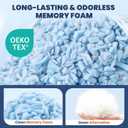 A-Pce Cooling Shredded Memory Foam Neck Support Pillow, King Size Set of 2 | Adjustable Firmness, Luxury Feel Pillows, Suitable for Side Back Stomach Sleepers, Ideal for Hot Sleepers, 48*91cm