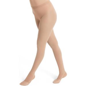 Capezio Womens Ultra Soft Self Knit Waistband Transition Tights, Light Suntan, XX-Large US
