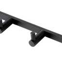 Black Matte Wall Mounted 4 Prong Robe/Towel Hook