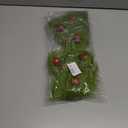 17 Inch Christmas Tree Picks, 6 PCS Lime Green Furry Curly Stems with Red Glitter Balls, Flexible Christmas Tree Topper Decorations for Holiday Arrangements, Wreaths & Table Christmas Decor