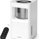 Wooohoo Evaporative Humidifier for Bedroom, 2.11Gal/8L Quiet Humidifiers Large Room with SleepyTime, Aroma Diffuser, 6 Speeds, Top Fill, No White Dust, Auto Off Humidifier for Baby Nursery Home Office