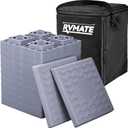 RVMATE RV Leveling Blocks 12 Pack, Heavy Duty Camper Leveling Blocks, Leveling Blocks for RVs, Reduce Trailer Movement, Trailer Leveling Blocks Great for Single and Dual Wheels, Grey