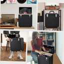 Hododou Vinyl Record Storage Box with Lock Record Organizer Storage for 30+ Single Records 12-inch Water Resistant Collapsible Storage Crate with Lid Handle Mesh Pouch for Valuable Album Collection