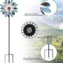 MUMTOP Decorative Metal Wind Spinner for Garden, Outdoor Patio, Lawn, Yard, Weather Resistant Kinetic Art