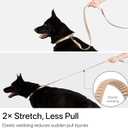 Hands Free Dog Leash Adjustable Versatile Crossbody Waist Dog Leash Reflective Comfortable Padded Handles Shock Absorbing Walking Lead for  Dogs (Super Reflect-Black, S)
