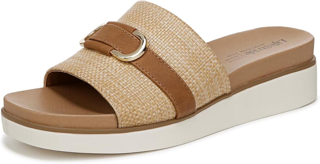 LifeStride womens Genevieve (8, Natural/Tan)