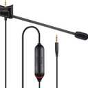 Detachable Mic Replacement for Bose QuietComfort 35 II(QC35 II) & Quiet Comfort 35(QC35) Headphones, Boom Gaming Microphone with Mute Switch for Xbox One, PS4, PS5, PC