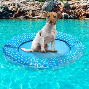 ALL FOR PAWS 36"x28" Dog Pool Float, No Inflation Needed, Dog Foating Raft Bed for Pool,Lake & Beach, Water-Resistant Oxford Fabric, Summer Water Floatie Toy for Puppies Small Medium Dogs, Up to 44lbs