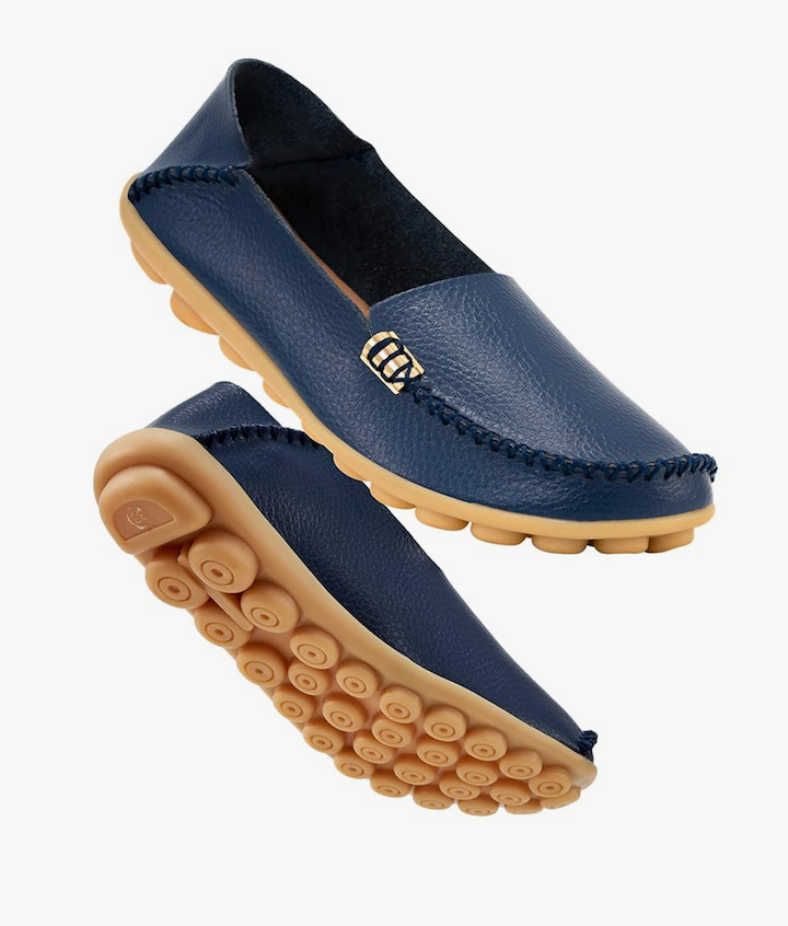 DUOYANGJIASHA Women's Comfortable Loafers Casual Round Toe Moccasins Wild Driving Flats Soft Walking Shoes Women Slip On, Size 43