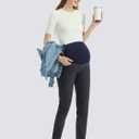 AFITNE Women's Maternity Jeans Over The Belly Stretchy Pull On High Waist Skinny Pregnancy Denim Pants with Pockets 28/30 (S)