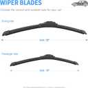 Gavimnal 26"+16" Silicone Wiper Blades Replacement For Honda CRV 2007-2018 Toyota Corolla 2009-2019 Toyota RAV4 2013-2025 Hyundai Accent 2011-2022,All-Season Front Windshield Wiper Blades(Set of 2)