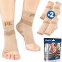 POWERLIX Plantar fasciitis socks (2 Pairs) for Neuropathy, for Women & Men, Ankle Brace Support, Toeless Compression Socks & Foot Sleeve for Arch and Heel Pain, Treatment & Everyday Use