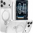 TORRAS Ostand Slim for iPhone 17 Pro Max Case Clear, Upgraded Magnetic Stand, Fit for MagSafe, Frameless with Thin Open-Edge Fit, Minimalist Phone Case for iPhone 17 Pro Max, 6.9'', Drop Protection