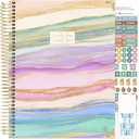 HARDCOVER bloom daily planners 2024-2025 (8.5" x 11") Academic Year Day Planner (July 2024 - July 2025) - Passion/Goal Organizer - Monthly & Weekly Inspirational Agenda Book - Watercolor Waves