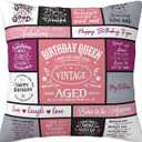 Birthday Gifts for Women Best Friend, Birthday Decorations/Presents for Woman Mom Daughter, Christian Birthdays Gifts for Wife/Sister/Grandma/Aunt Backdrop Throw Pillow Covers 18 x 18 Inch