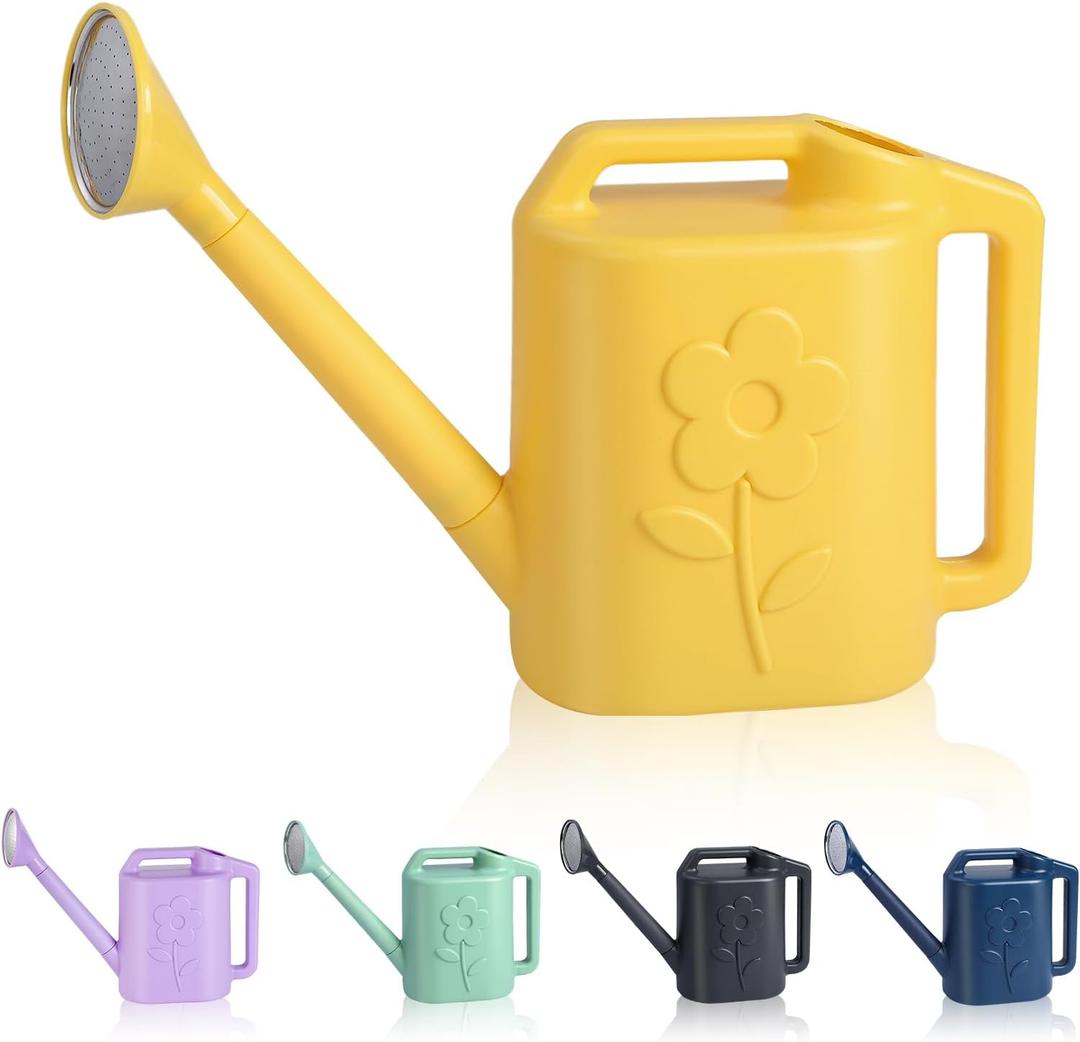 2.8L Watering Can for Indoor Plants, Garden Watering Cans for Outdoor Plant House Flower, Modern Plant Watering Can Large Long Spout with Sprinkler Head