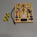 Busy Board with 19 LED Light Switches, Montessori Toys for 1 2 3 Years Old, Wooden Sensory Board, Toddlers Activity Travel Toys for 1 2 3 Year Old Boy & Girl Birthday Gift (Big)