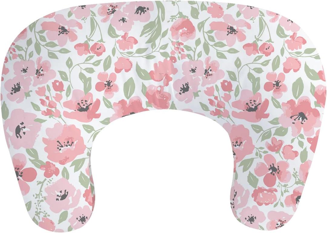 Little Grape Land U-Shaped Nursing Pillow with Washable Cover,Daliah | Ergonomic U-shaped breastfeeding support pillow for mom and baby, featuring a soft, breathable and washable cover.