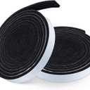 BBQ Gasket Black Grill Tape High Temp Grill Seal Self Stick Gasket, 7.5 Ft Length 1/8 Inch Thickness (2, 0.5 Inch Wide)