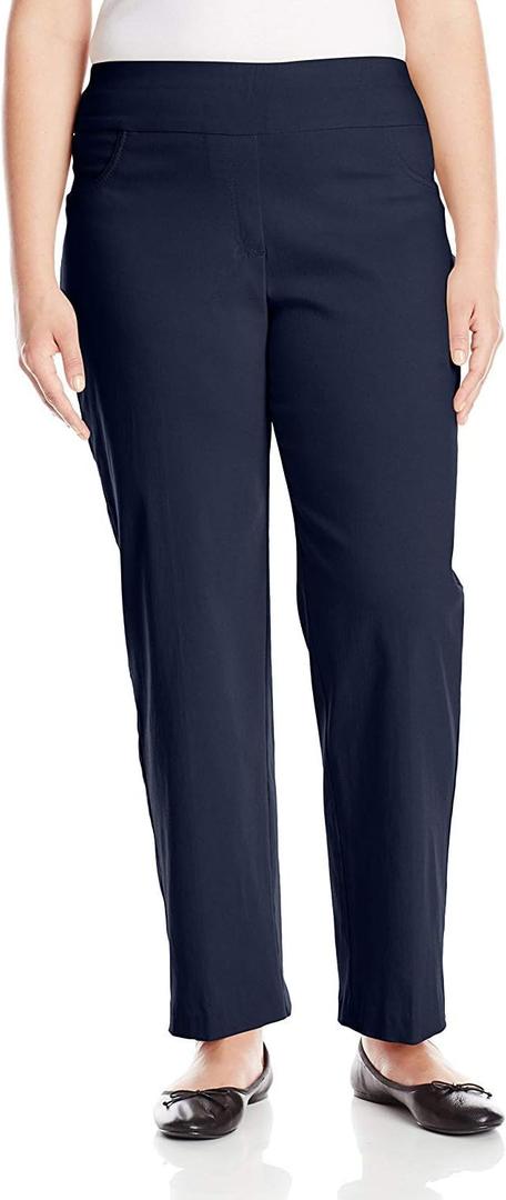 Ruby Rd. Womens Pull-on Solar Millennium Tech Super Stretch Pant (24 Plus, Navy)