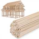 3 x 300 Pcs 12" x 0.1" Square Dowels Rods Balsa Wood Sticks Balsa Wood Strips Wooden Dowel Rods Hardwood Square Dowels Unfinished Wooden Strips Craft Sticks for Craft Projects DIY Models Making Supplies