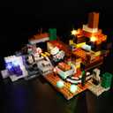BrickSoul Light Kit Compatible with Lego Minecraft The Badlands Playset 21263 Building Set, Upgrade Design Lighting Accessories for Lego Fans, Not Included 21263 Model
