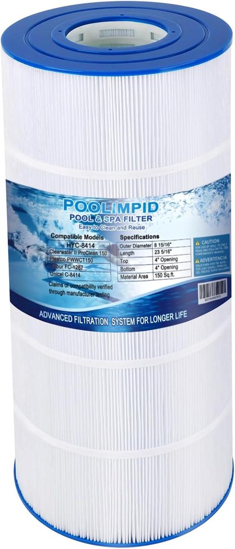 CS150 Pool Filter Compatible with Jandy CS150,CC1500RE, CCX1500RE, X-Stream 150, PWWCT150, R0462300, PJANCS150, PXST150, C-8414, C-8317, FC-0822, FC-1287,150 sq. ft, 1 Pack