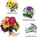 12 Bundles Artificial Pansy Flowers Faux Plastic Wild Flowers Bushes for Home Kitchen Garden Wedding Table Centerpieces Bouquet Arrangement Indoor Outdoor Decor (Mixed Color - 12Pack)