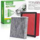Engine+Cabin Air Filters Fit for 2011-2025 2026 Dodge Durango, 2011-2021 Jeep Grand Cherokee, 2022 Grand Cherokee WK(ALL FIT 3.6L/5.7L/6.4L) Engine Air Filter Kit Accessories# CF11183 CA10755