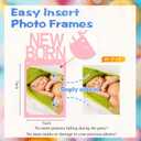 Buryeah Pastel 1st Birthday Photo Banner for Baby from Newborn to 12 Months, Macaron One Year Photo Banner with Frame First Birthday Party Decorations for Girl Monthly Milestones Garland